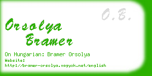 orsolya bramer business card